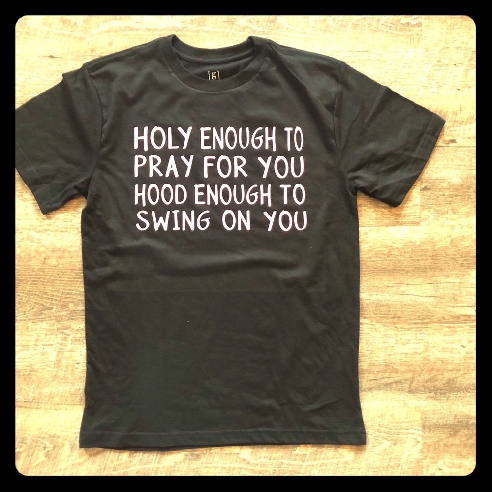 Womens active humor short sleeve Holy Hood